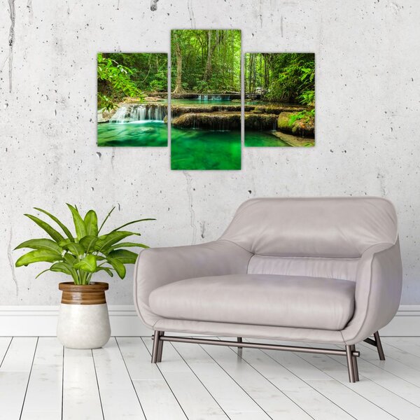Tablou - Cascada Erawan din Kanchanaburi, Thailanda (90x60 cm)