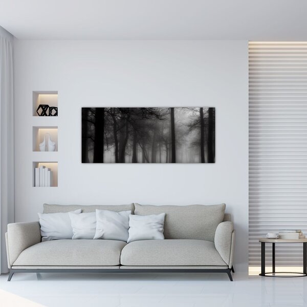 Tablou - Pădure în ceață (120x50 cm)