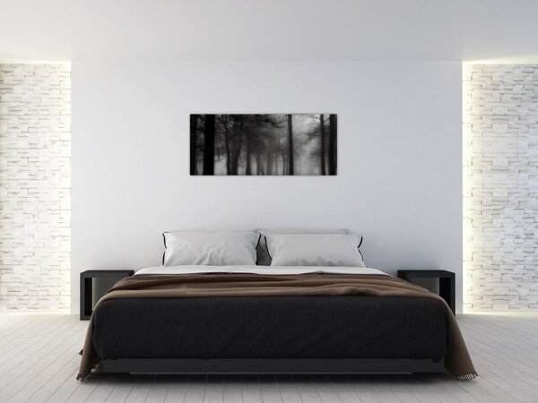 Tablou - Pădure în ceață (120x50 cm)