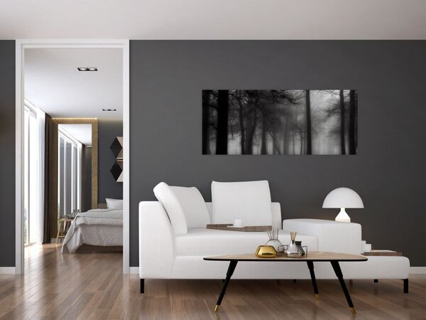 Tablou - Pădure în ceață (120x50 cm)