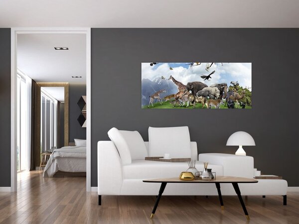 Tablou - Animale pe insulă (120x50 cm)