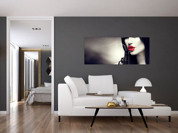 Tablou - Femeia misterioasă (120x50 cm)
