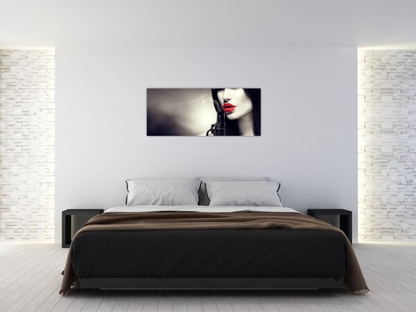 Tablou - Femeia misterioasă (120x50 cm)