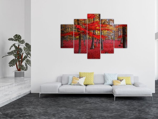 Tablou - Pădurea roșie (150x105 cm)