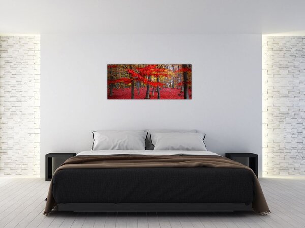 Tablou - Pădurea roșie (120x50 cm)