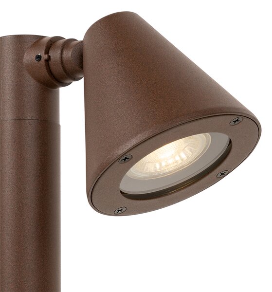 Stâlp modern pentru exterior maro ruginiu 60 cm IP44 reglabil - Ciara