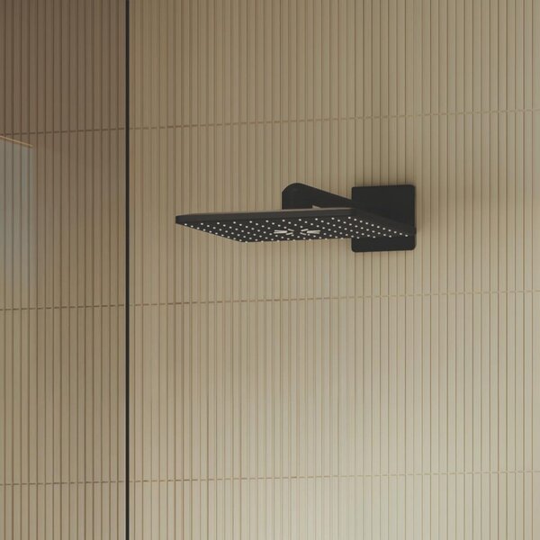 Grohe Rainshower SmartActive 130 cap de duș cu braț 31x31 cm pătrat negru 264792430
