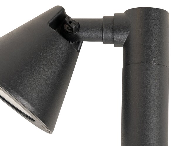 Stâlp modern pentru exterior negru 30 cm IP44 reglabil - Ciara