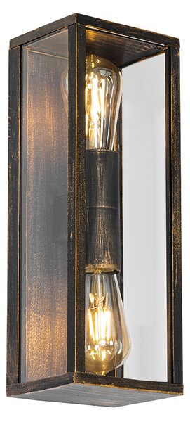 Aplică vintage auriu antic 38 cm 2 lumini IP44 - Charlois