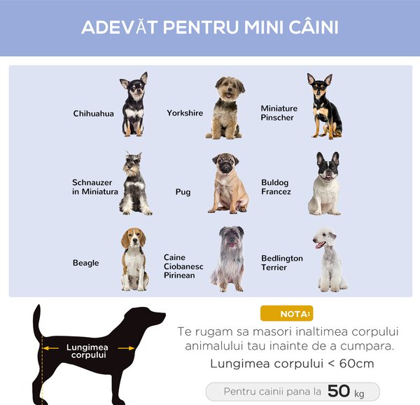 PawHut Saltea Pliabilă Confortabilă pentru Câini, Ușor de Transportat, Albastru, 71x58x18cm | Aosom Romania