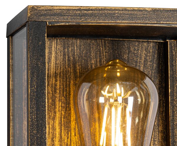 Lampă de perete vintage aur antic 26 cm IP44 - Charlois