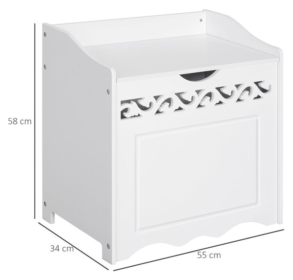 HOMCOM mobilier pentru lenjerii, 55x34x58 cm, alb | Aosom Romania