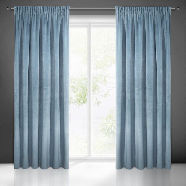 Draperii simple uni albastru deschis 140 x 270 cm