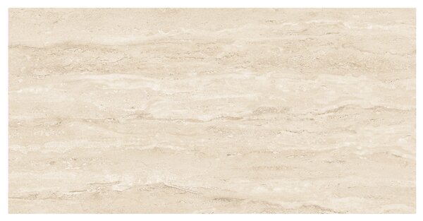 Gresie portelanata rectificata Twisty Travertino, 60 x 120, lucioasa