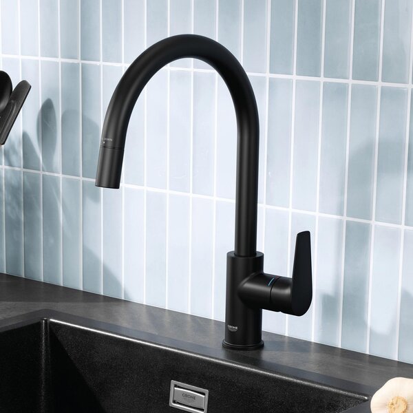 Grohe Start Edge baterie bucătărie pe picior negru 305502430