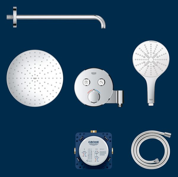 Grohe Precision Smartcontrol set de duș ascuns cu termostat cu duș de ploaie crom 34877000