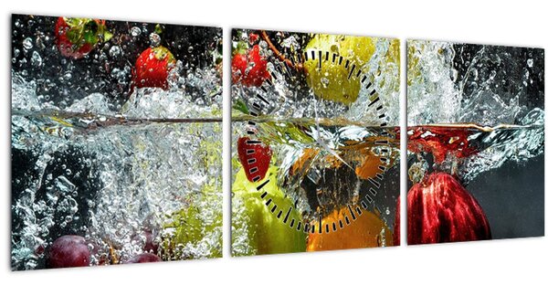 Tablou - Fructe (cu ceas) (90x30 cm)