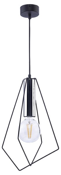 Jupiter 1661 - Lustră pe cablu KAIR 1xE27/60W/230V negru/crom