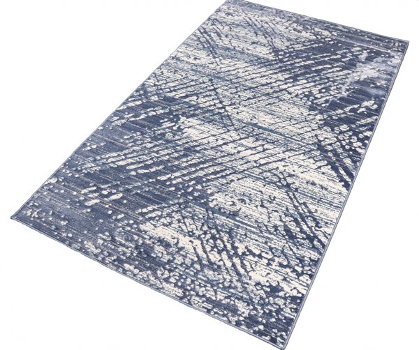 Covor Sufragerie Dormitor, Model Abstract liniar Toscana 4L, Covor Egiptean, Albastru deschis gri-albastrui 120x200