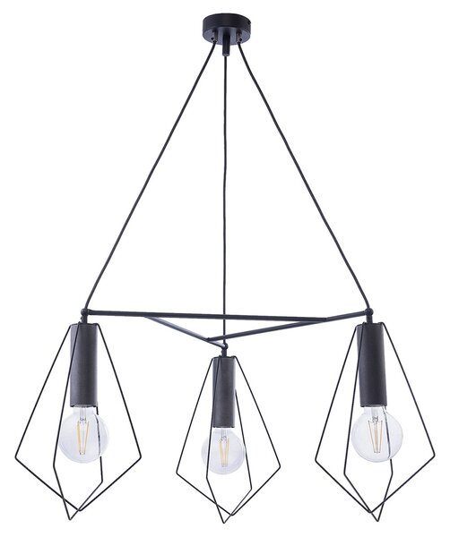 Jupiter 1646 - Lustră pe cablu KAIR 2xE27/60W/230V negru/grafit