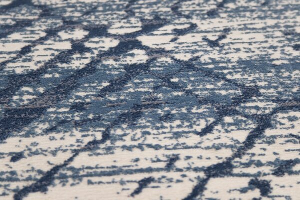 Covor Sufragerie Dormitor, Model Abstract liniar Toscana 4L, Covor Egiptean, Albastru deschis gri-albastrui 120x200