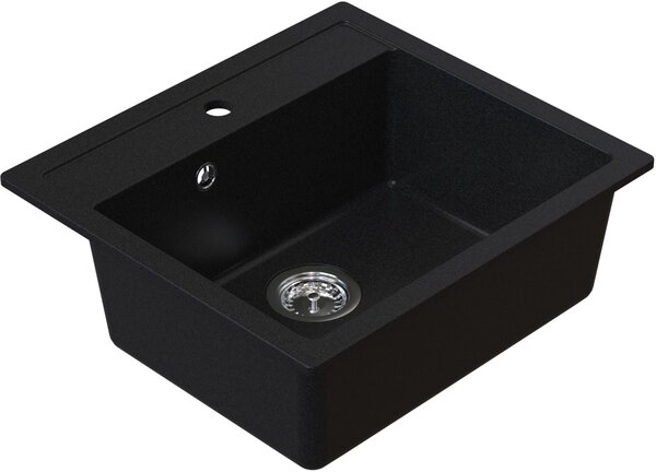 Ruvetti Ditto chiuvetă din granit 56x51 cm negru 3001D_BC60_W