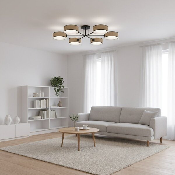 Emibig Maga lampă de tavan 6x10 W bej 1571/6