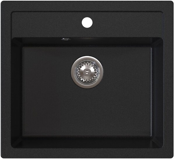 Ruvetti Ditto chiuvetă din granit 56x51 cm negru 3001D_BC60_W