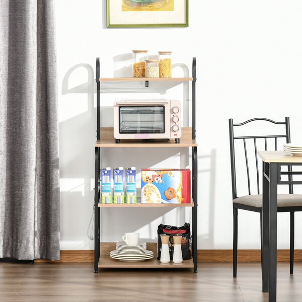 HOMCOM Dulap cu Rafturi pentru Bucătărie, Etajeră Spațioasă 60x40x125 cm, Design Modern, Soluție Depozitare Eficientă | Aosom Romania