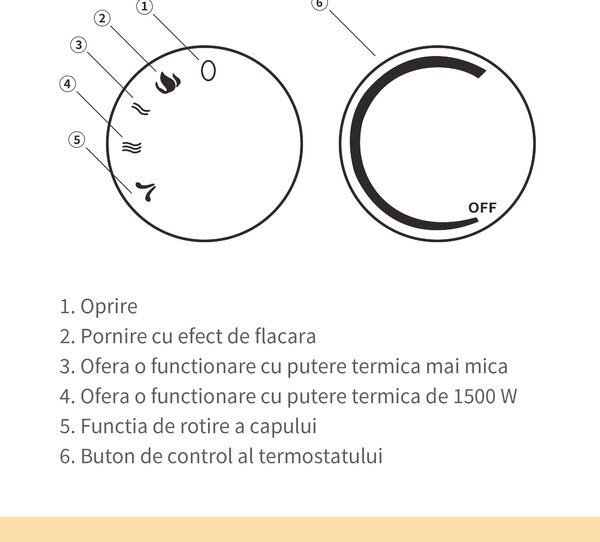 Semineu electric cu efect flacara, rotativ si portabil, incalzitor cu acoperire 10-15m² HOMCOM | Aosom Romania