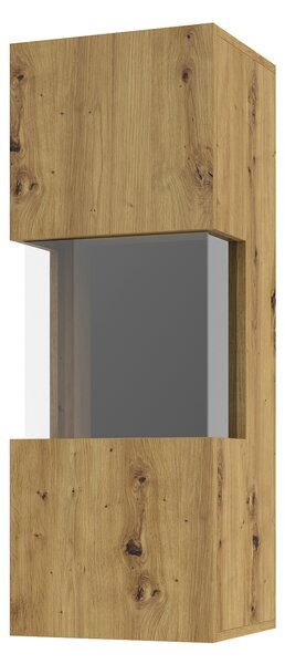 Vitrină de perete Avernic Typ 07 (negru + Stejar artisan). 1042055