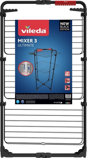 Uscător de rufe negru 30 m Mixer 3 – Vileda