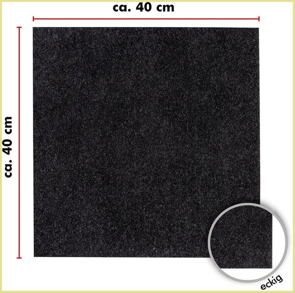 Set 100 buc covor Andiamo antracit 40/40 cm