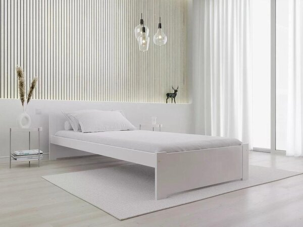 Pat IKAROS 80 x 200 cm, alb Saltele: Fara saltea, Somiera pat: Fara somiera