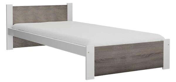 Pat IKAROS 80 x 200 cm, alb/stejar tartufo Saltele: Fara saltea, Somiera pat: Fara somiera