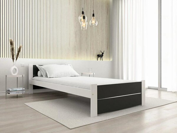 Pat IKAROS DOUBLE 80 x 200 cm, antracit/alb Saltele: Fara saltea, Somiera pat: Fara somiera