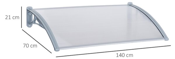 Copertina Rezistentă la Intemperii Outsunny din PVC și Aluminiu pentru Uși și Ferestre 140x70x21cm | Aosom Romania