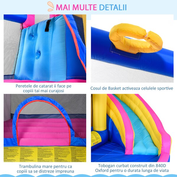 Castel Joc Gonflabil Outsunny Gigant și Trambulina | Aosom RO
