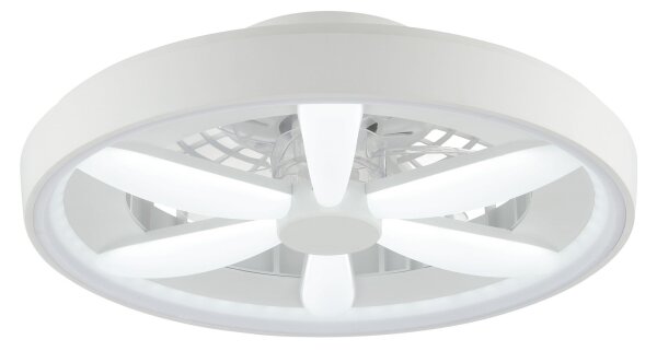 Ventilator LED RGBW de tavan cu lumină Brilliant GAIANO LED/48W/230V alb + telecomandă