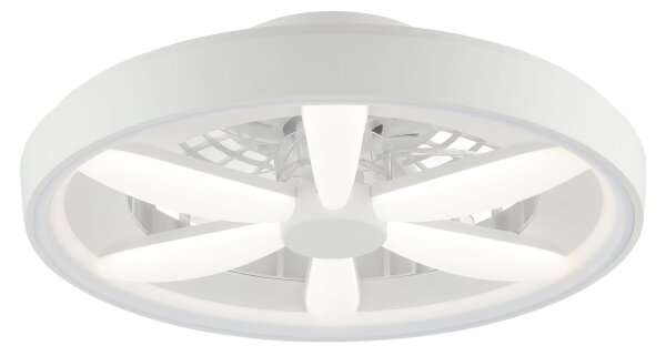 Ventilator LED RGBW de tavan cu lumină Brilliant GAIANO LED/48W/230V alb + telecomandă