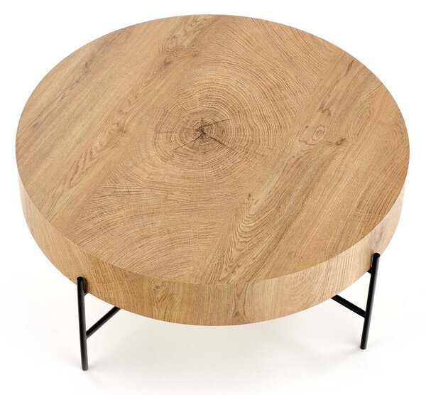 Măsuță de cafea Houston 1337, Negru, Stejar, Metal, 37cm, 13 kg