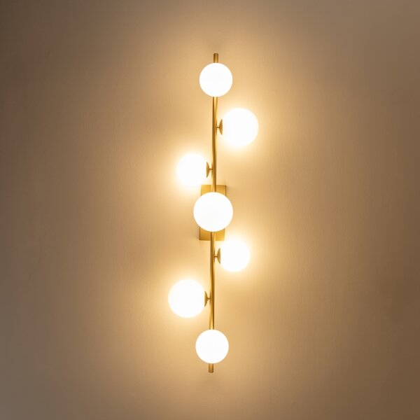 Lustră LED aplicată Brilagi MILLA 7xG9/3W/230V auriu/alb