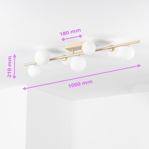 Lustră LED aplicată Brilagi MILLA 7xG9/3W/230V auriu/alb