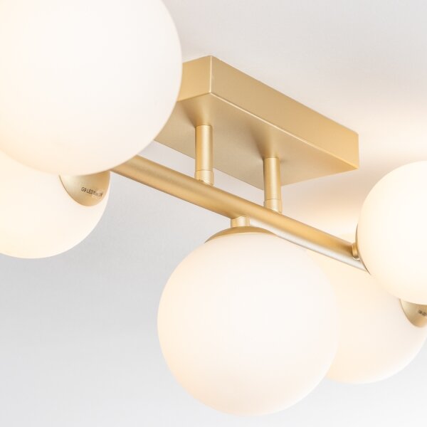 Lustră LED aplicată Brilagi MILLA 7xG9/3W/230V auriu/alb