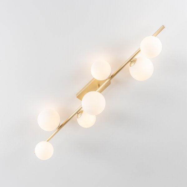 Lustră LED aplicată Brilagi MILLA 7xG9/3W/230V auriu/alb