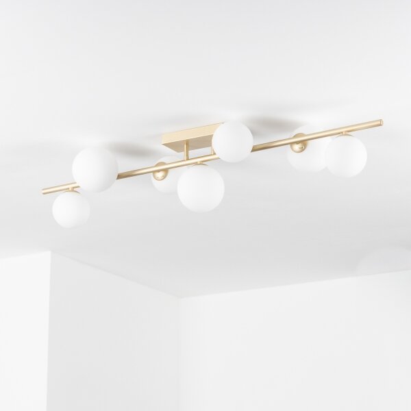 Lustră LED aplicată Brilagi MILLA 7xG9/3W/230V auriu/alb