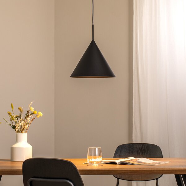 Eko-Light Lampă suspendată Capital, negru, 1 bec, Ø 32 cm, GX53, reglabil, Negru, Camera de zi / sufragerie, Metal, Modern