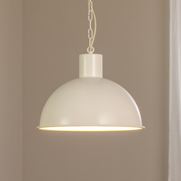 Argon Lampă suspendată Emoti, bej, 1 bec, Ø 38 cm, reglabil, Bej, Camera de zi / sufragerie, Metal, Design industrial