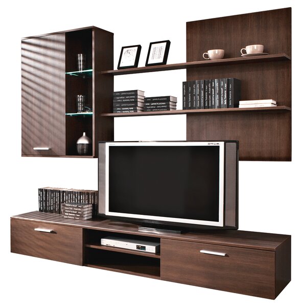 KONDELA Mobilier de perete living, wenge, QUATRO