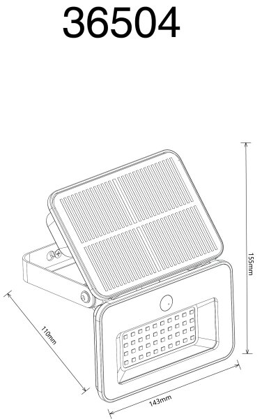 Globo 36504 - Lampă solară LED dimabilă cu senzor, 8W/5V, 3000/4000/6500K, IP65
